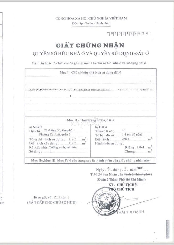 GIÁ UP 04.6.2026 NHÀ RIÊNG LẺ CHO 260M2 FULL THỔ CƯ