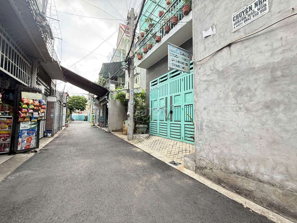 Nhà SHR 14m x 20m. 270m2 1/ Hẻm nhựa 6m thông 1/ Lê Văn Khương