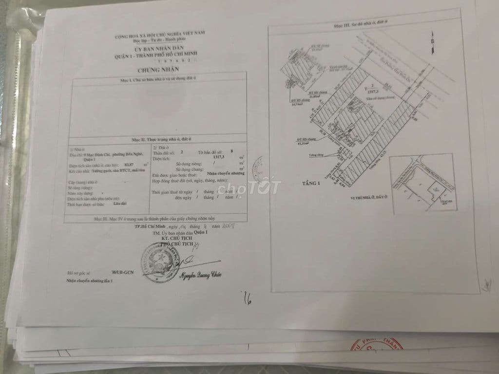 Bán nhà mặt tiền 33×40m đường Mạc Đỉnh Chi,P Bến Nghé,Q1