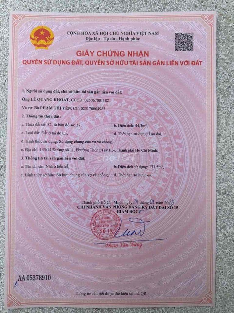 TRỆT LỬNG 2 LẦU, ST, 4PN, XE HƠI, MỚI XÂY 7,2 TỶ, TRUNG TÂM GV