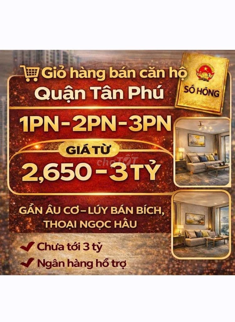 🔥 CĂN HỘ SỔ HỒNG GIÁ TÔT TÂN PHÚ