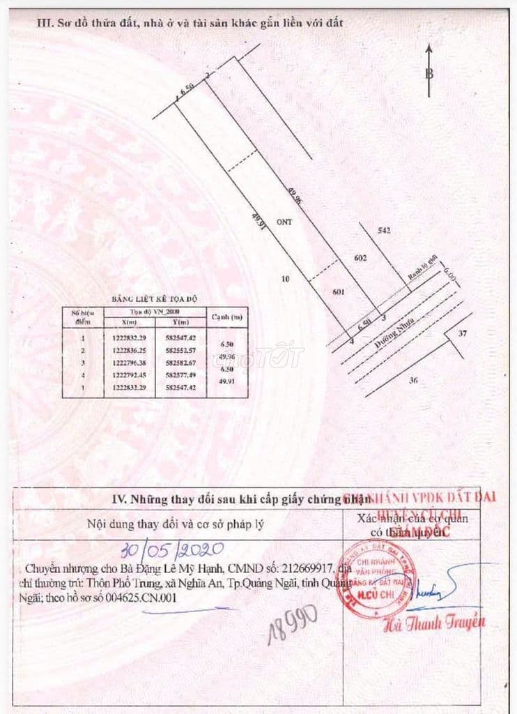 Cần bán nhanh đất xã Phạm Văn Cội cũ 324m2 6.5x50 thổ cư. Giá 1,99 tỷ