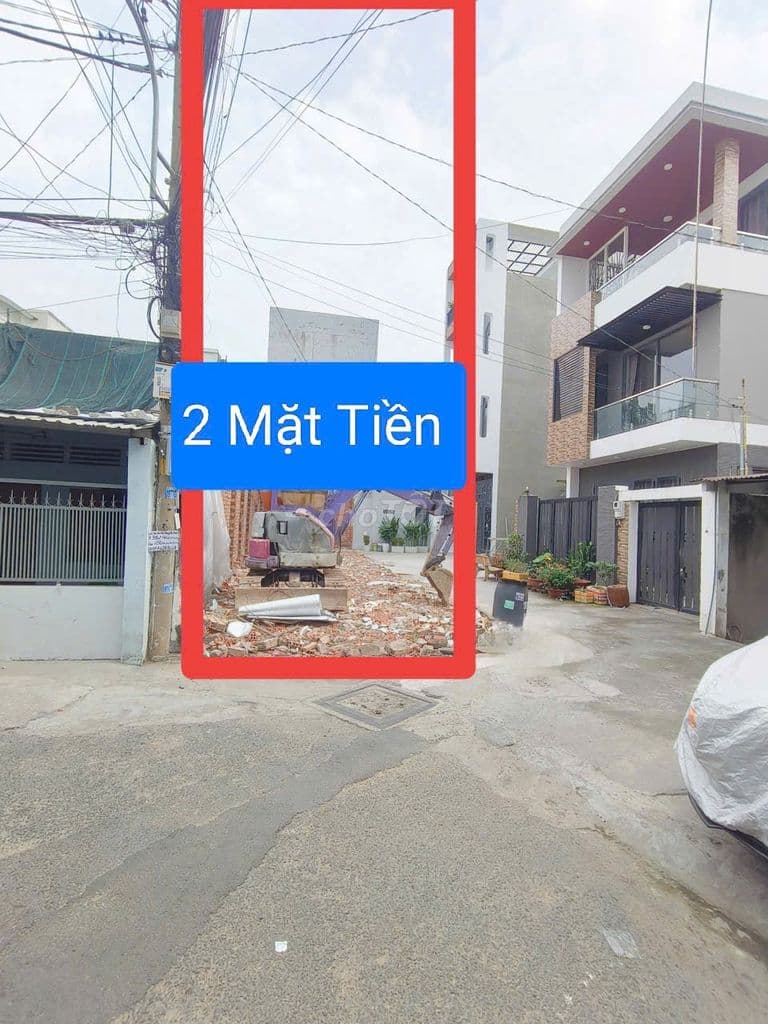 LÔ ĐẤT 2 MẶT TIỀN- XÂY Ở OR CHDV QUÁ ĐẸP- ĐC XÂY HẦM+4 TẦNG