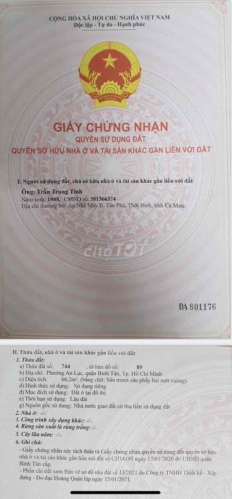 Bán đất hẻm 258/ chính chủ, 4x17