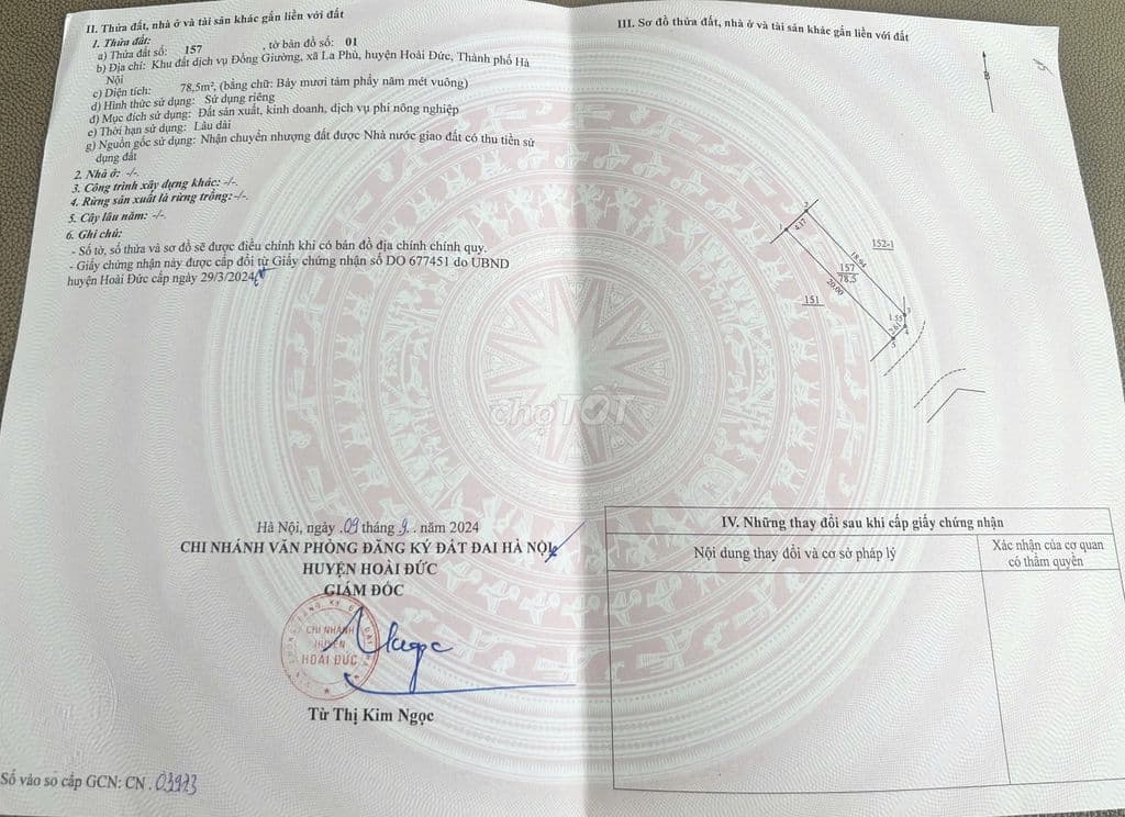 E là chính chủ bán đất dv Đồng Giường, giáp Biệt thự Geleximco D