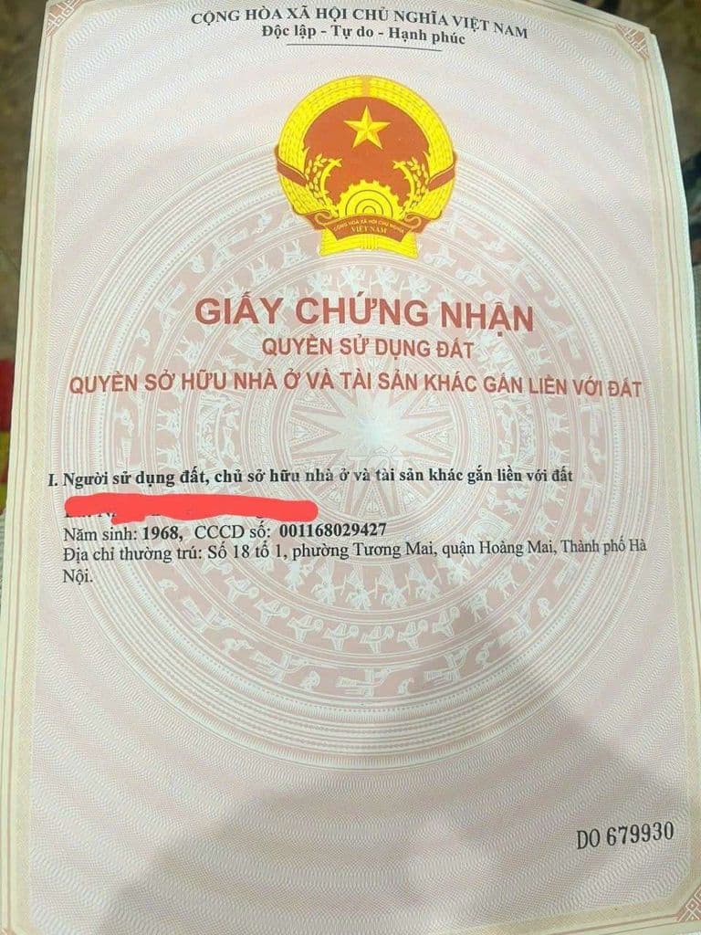 Nhà đất mặt tiền đường Trương Định Phường Tương Mai Hà Nội