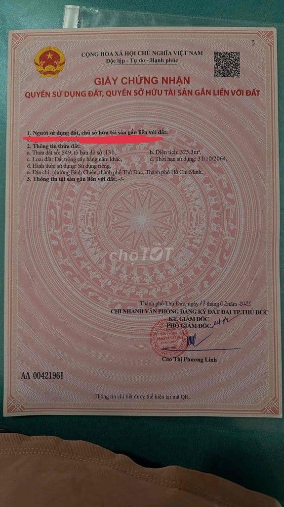 Đất chia được 3 nền. Đất lên thổ cư được 100 % - Ảnh 3