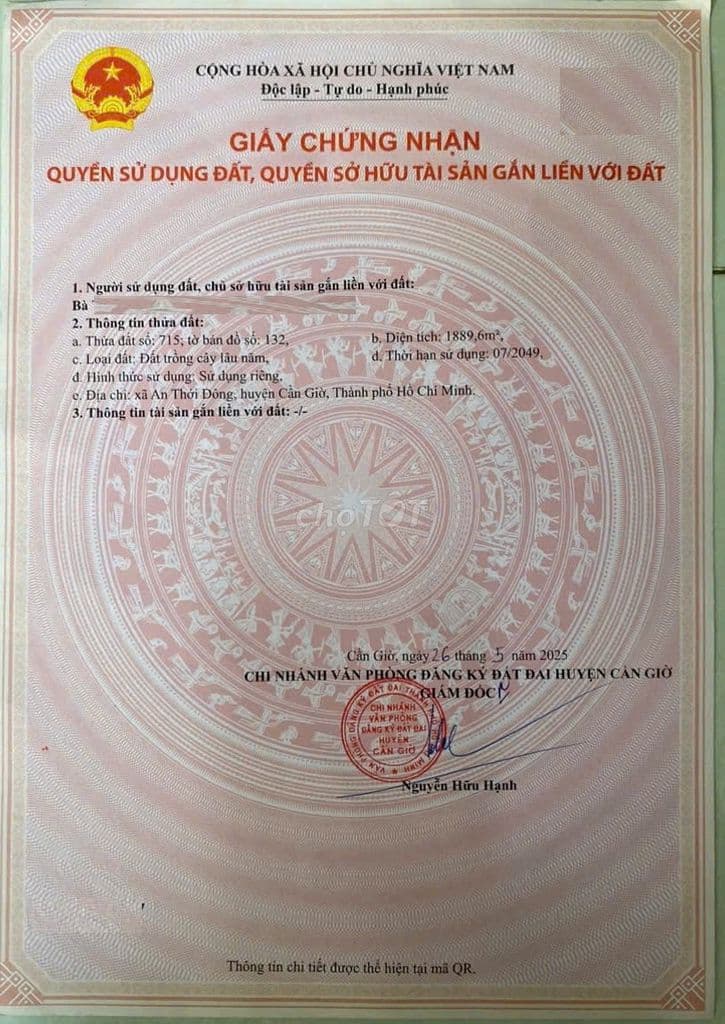 Bán lô mặt tiền Lý Nhơn, An Thới Đông, Cần Giờ; 26 X 90, giá 6,6 tỷ. - Ảnh 2