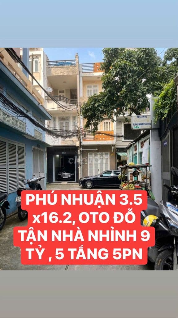 🔥Xe hơi đậu hẻm HUỲNH VĂN BÁNH 3.6X16 NHỈNH 9 TỶ, 5 TẦNG-5PN 💎
