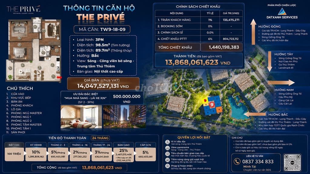 căn hộ đẹp thuộc dự án The Privé – TP. Thủ Đức,
