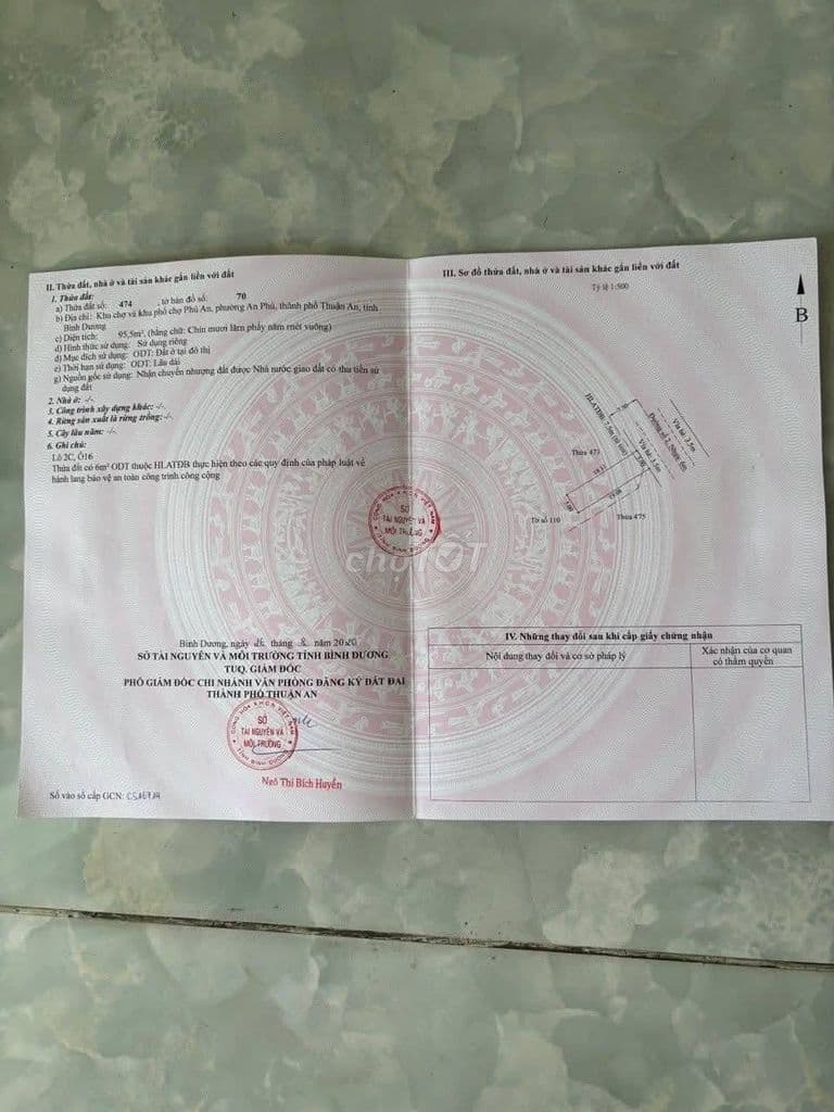 bán đất KDC chợ Phú An giá thương lượng