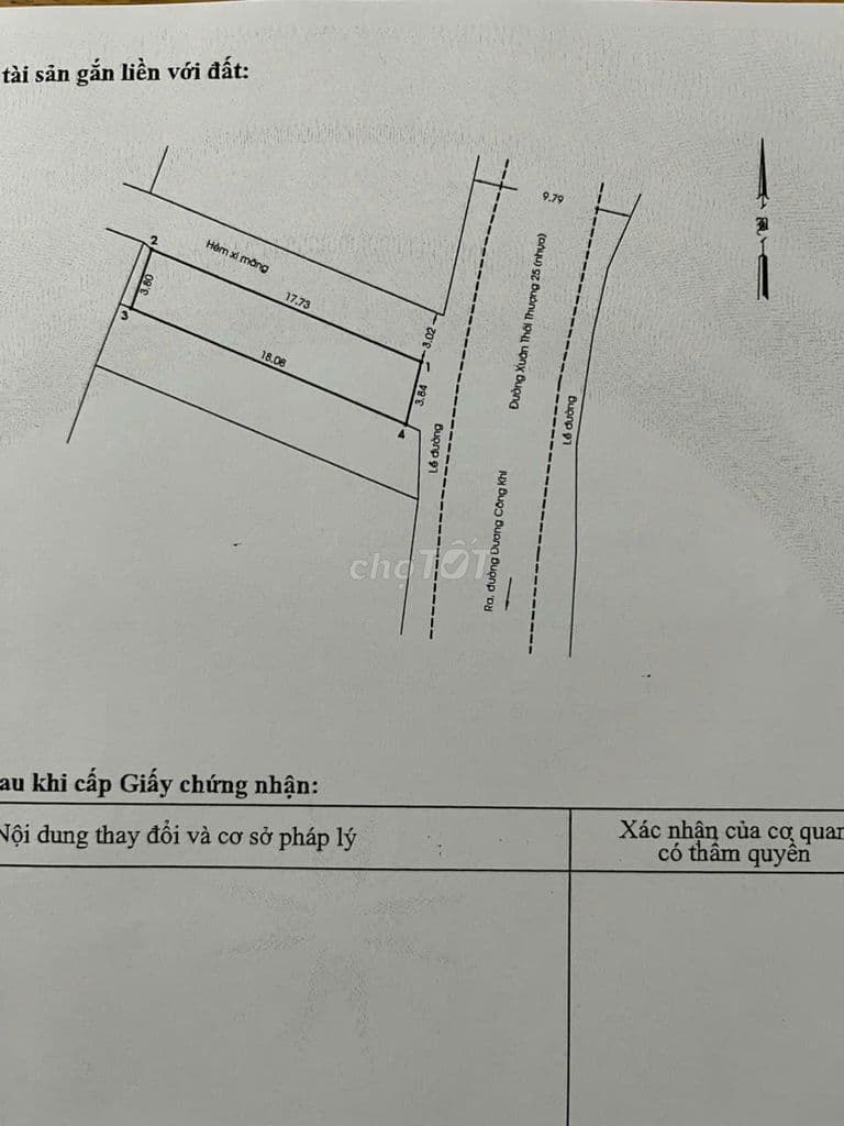 Đất mặt tiền đường XXT25. 68m2