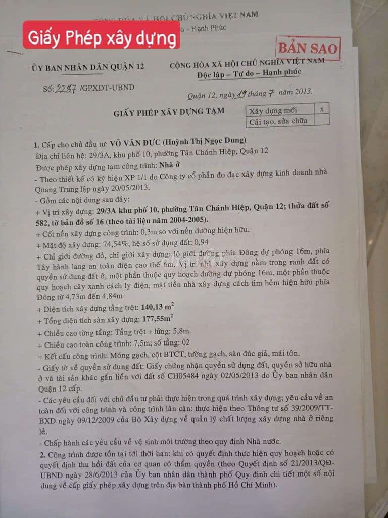 Nhà Siêu Rẻ Bv Q12. 1T1L 2PN, Đất thổ cư, chính chủ - Ảnh 3