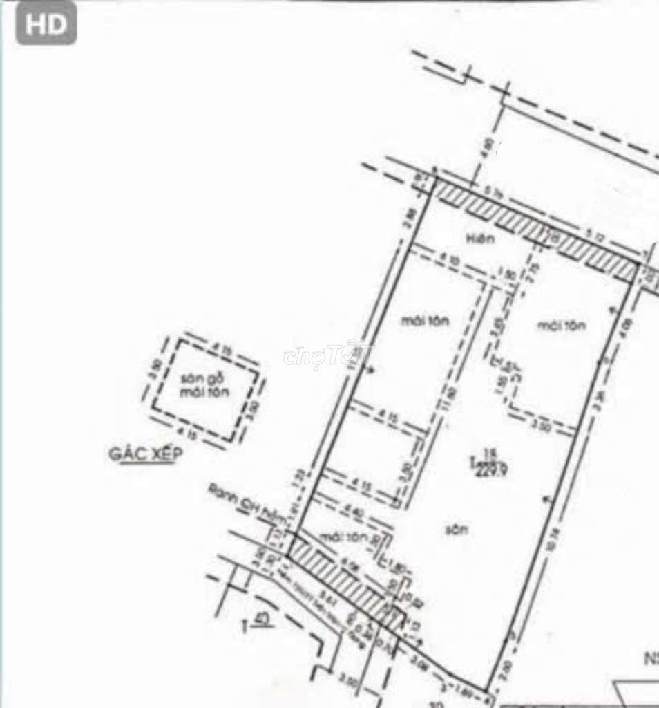 Cần Bán gấp nhà 1 tầng 11.5x22m CN 230m trần văn đang p11 Q3