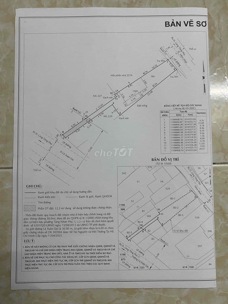 nhà C4 Lã Xuân Oai 2 mặt tiền