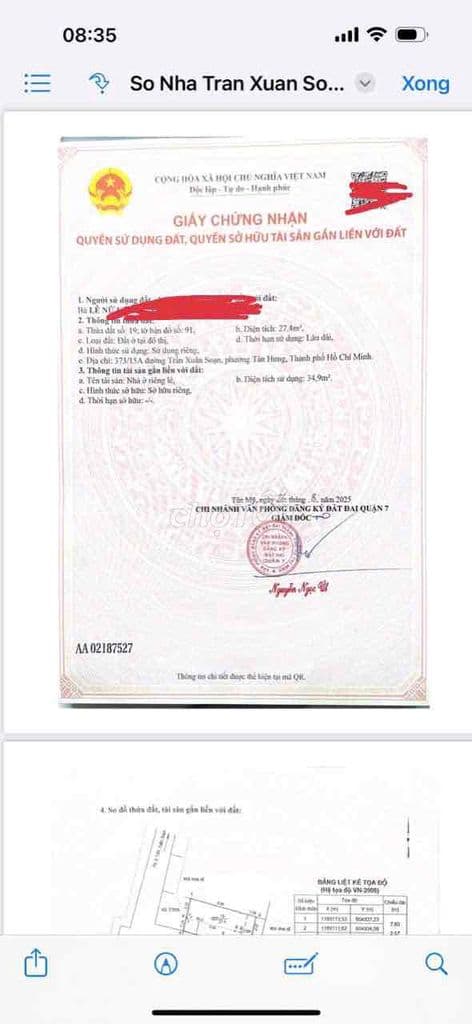 bán nhà 373/15A trần xuân soạn q7 .tphcm - Ảnh 2