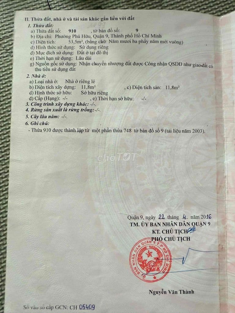 Bán Đất nền quận 9 cũ - Ảnh 3