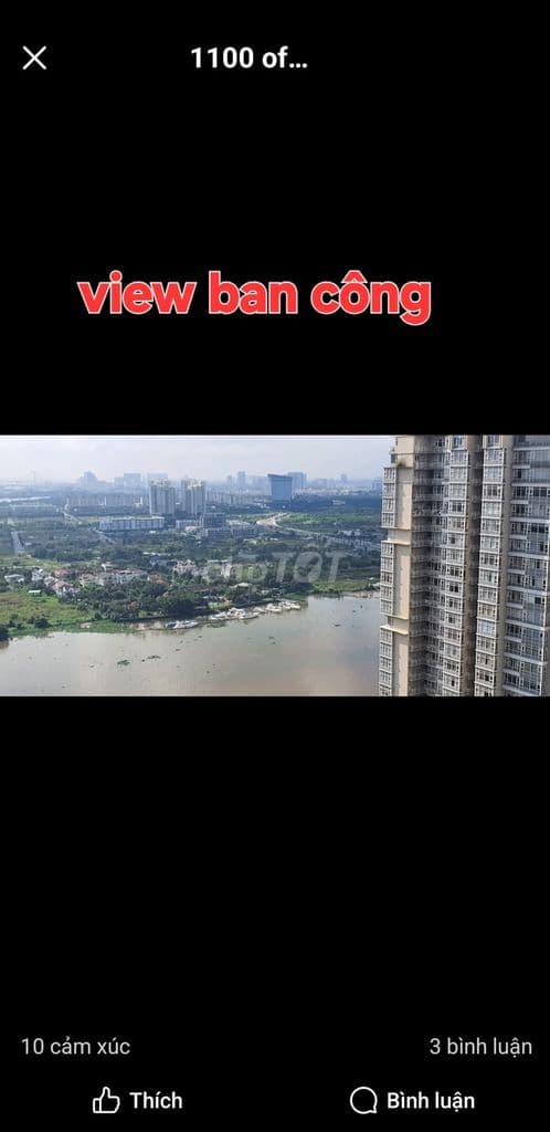 Chính Chủ Bán C2 31 10. Tầng cao view sông , quận 2 thoáng mát