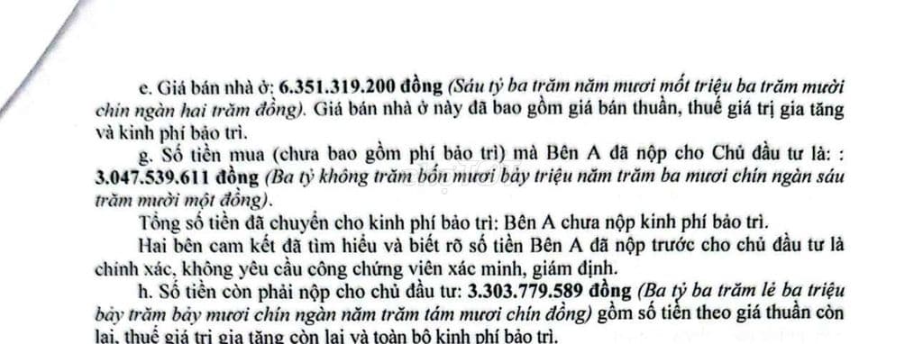 Trời sập, Nhà mua 6,3 tỷ nay bán 4,65 tỷ, 2pn2wc khu Lumier boulevard