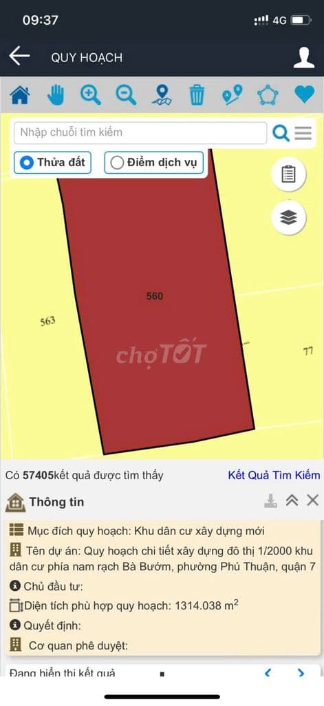 Bán đất 27x48m 1314m2 hẻm 1135 Huỳnh Tấn Phát p. Phú Thuận Q7. sau chợ - Ảnh 3