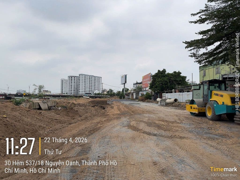 Lô đất 2 mặt tiền sông Vàm Thuật, P17 GVấp. Dt 12x5x8. 92,6M2. 12.9 tỷ - Ảnh 3