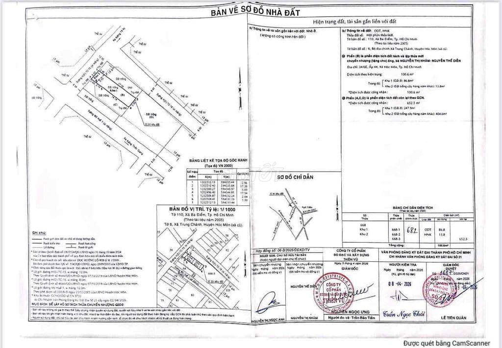 Đất thổ cư hẻm 6m thông Tô Ký, 5m x 20.6m, 5.45 tỷ