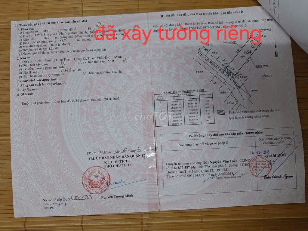 Bán nhà cấp 4 đường HT45