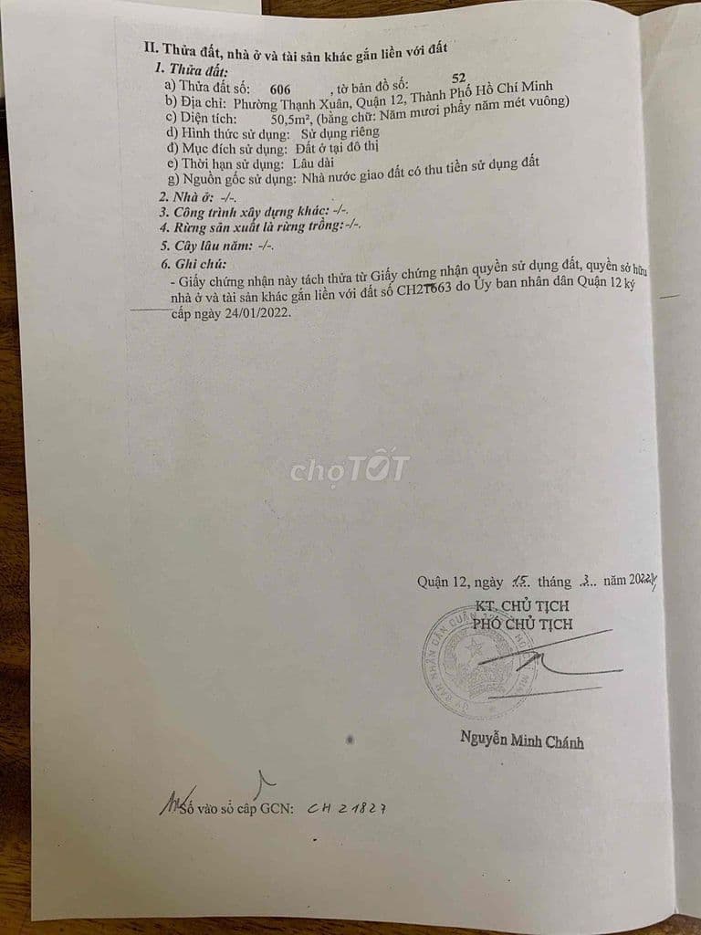 Đất thổ cư thạnh xuân q12 - Ảnh 2