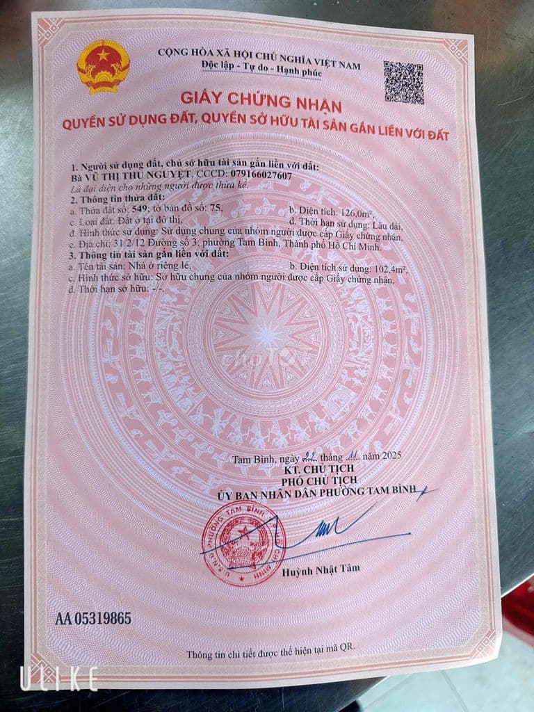 nhà trọ 5 Phòng và 126 m đất thổ cư thủ đức