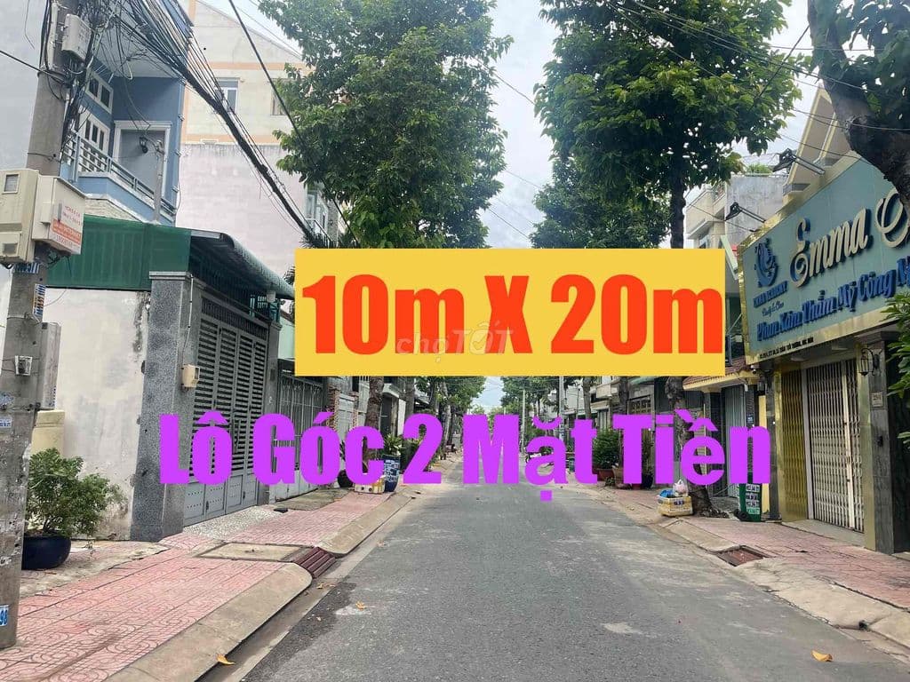 ‼️Lô Góc 2 MT-10m X 20m -nhựa 12m thông-Cách chợ BÀ ĐIỂM 900m