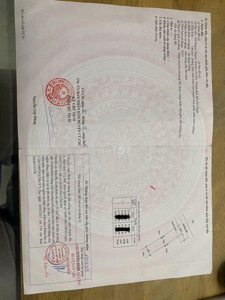 Bán 149m2 Phước Thạnh Củ Chi, Đường tỉnh lộ 7, Giá 850tr sổ hồng riêng - Ảnh 3