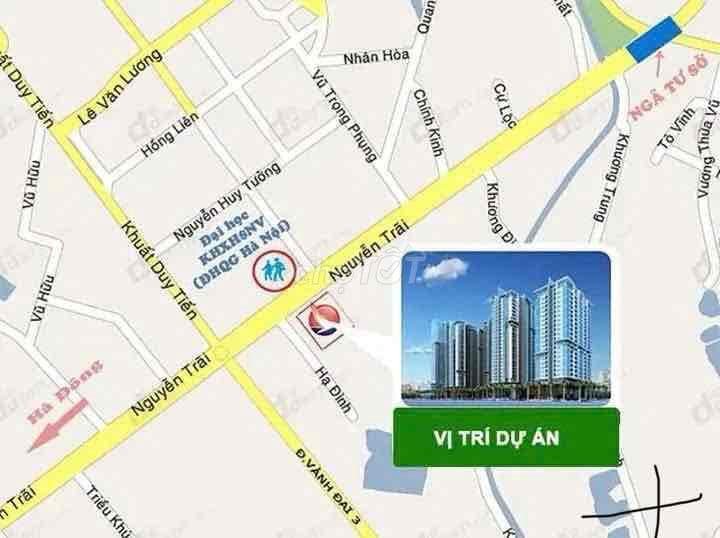 5.7 tỷ CH Thương Mại NOXH 275 Nguyễn Trãi-70m2-lô góc-giá đầu tư - Ảnh 2