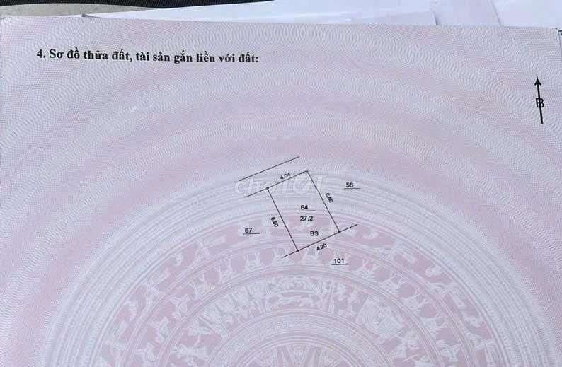 Em Sáng bán mảnh đất Thúy Lĩnh Lĩnh Nam hơn 30m,chỉ 3,6 tỷ ,sổ đỏ