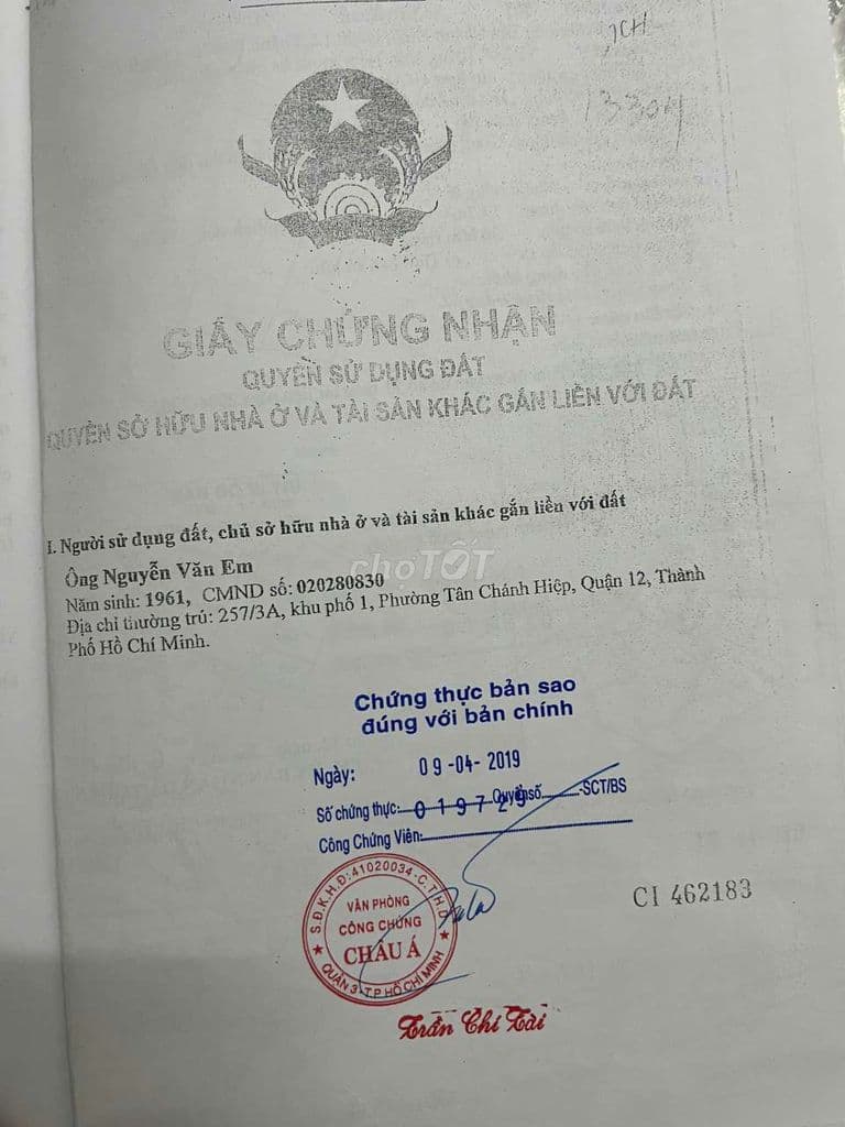 Nhà 3 lầu 2PN3WC. Ngay CV Phần Mềm. Chính chủ. Số nhà Quận, Đất Thổ cư - Ảnh 3