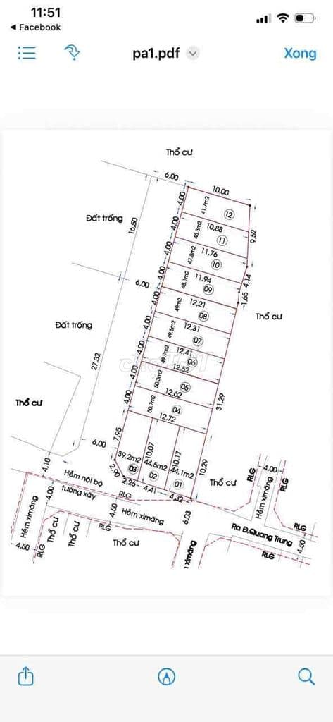 Bán 3 lô đất thuộc khu phân lô đồng bộ