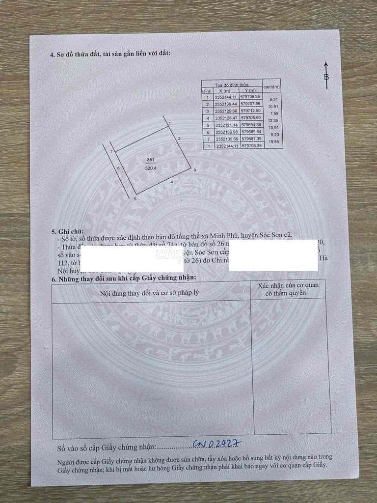 Dt 106m phú hạ full thổ cư ôtô vào đất giá 15,5tr/m mt 5,2m= hậu Zalo