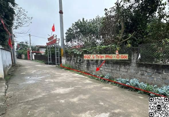 bán lô đất 602.5m² xã trần phú lô góc 2 mặt tiền