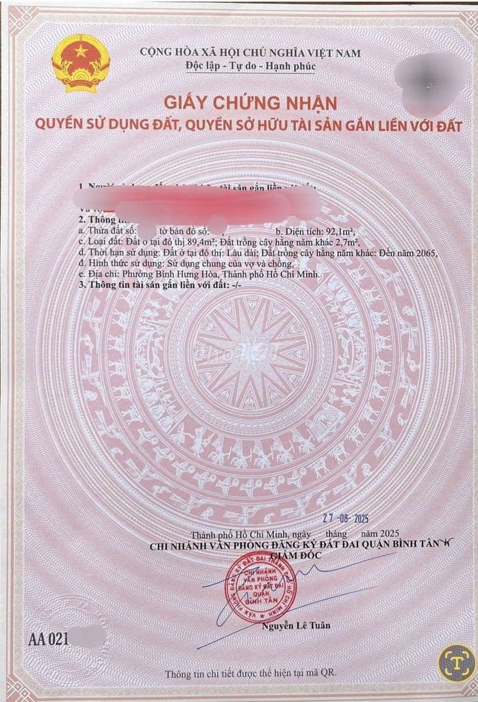 LÔ ĐẤT ĐƯỜNG LÊ TRỌNG TẤN 92M2 - 4X23m, HẺM 5M. 5,8 TỶ- TL - Ảnh 2