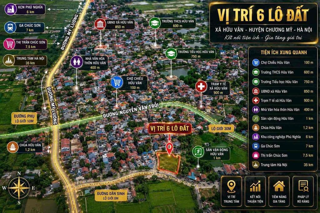 BÁN ĐẤT HỮU VĂN, CHƯƠNG MỸ 115M2 FULL THỔ CƯ ĐƯỜNG TRƯỚC ĐẤT 10M - Ảnh 3