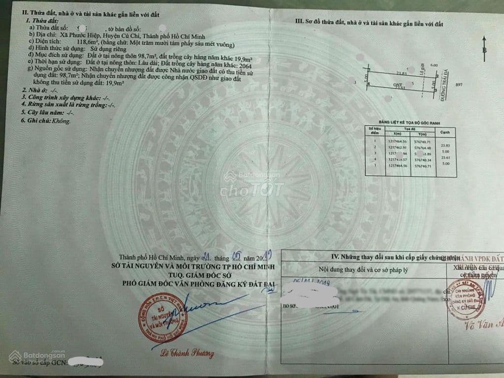 Lô đất 119m2 (có 99m2 thổ ) 1 / Đ.Ba Sa, Phước Hiệp. giá 900 triệu - Ảnh 3