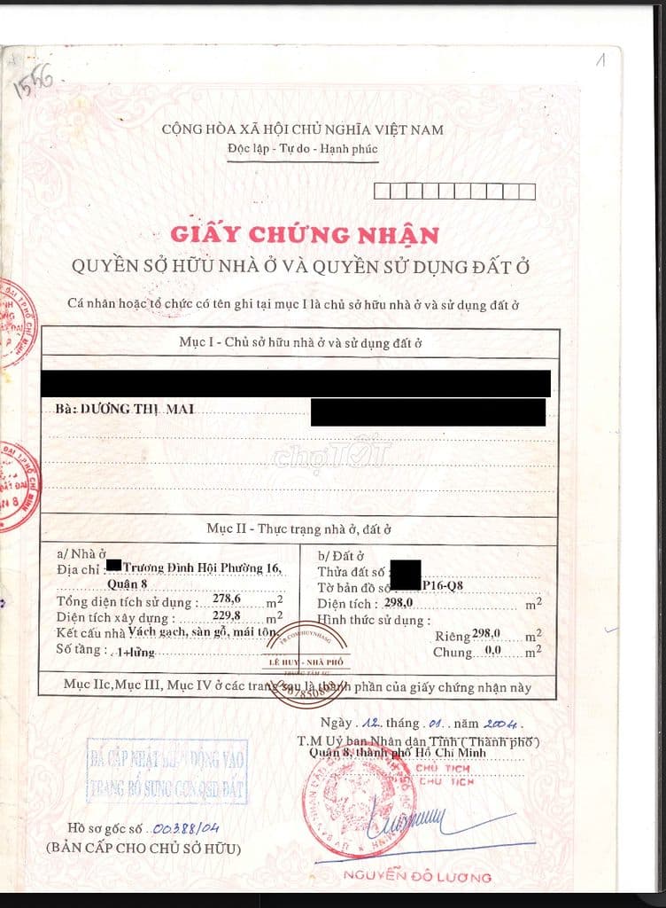 9,5 x 38m - Mặt tiền Trương Đình Hội, Q8 - Có GPXD (ko hợp tác)