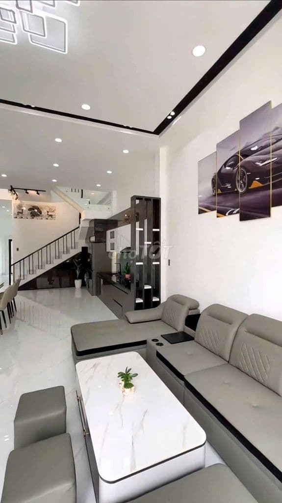 Nhà mới 1 trệt 1 lầu, 3PN, đường xe hơi 6m - Sổ hồng riêng - Ảnh 3