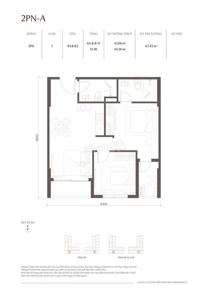 Căn 2PN 62m Rivea Hoàng Mai gần Minh khai view hồ 6,98 tỷ vốn 3 tỷ - Ảnh 3