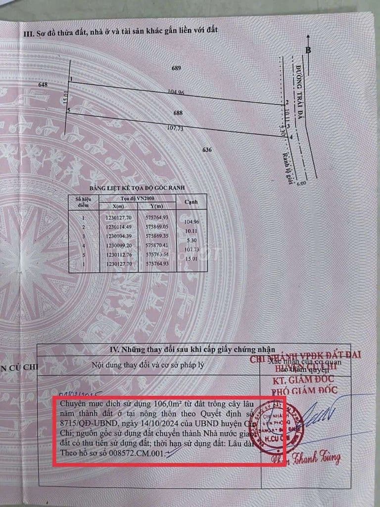 BÁN ĐẤT THỔ CƯ MT ĐƯỜNG BÊ TÔNG XE TẢI CHẠY - Ảnh 3