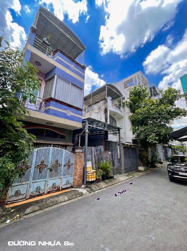 NHÀ DT: 4,5x14,5m (65m2), MẶT TIỀN ĐƯỜNG NHỰA 8m, Q.7. CHỈ 6,3 TỶ