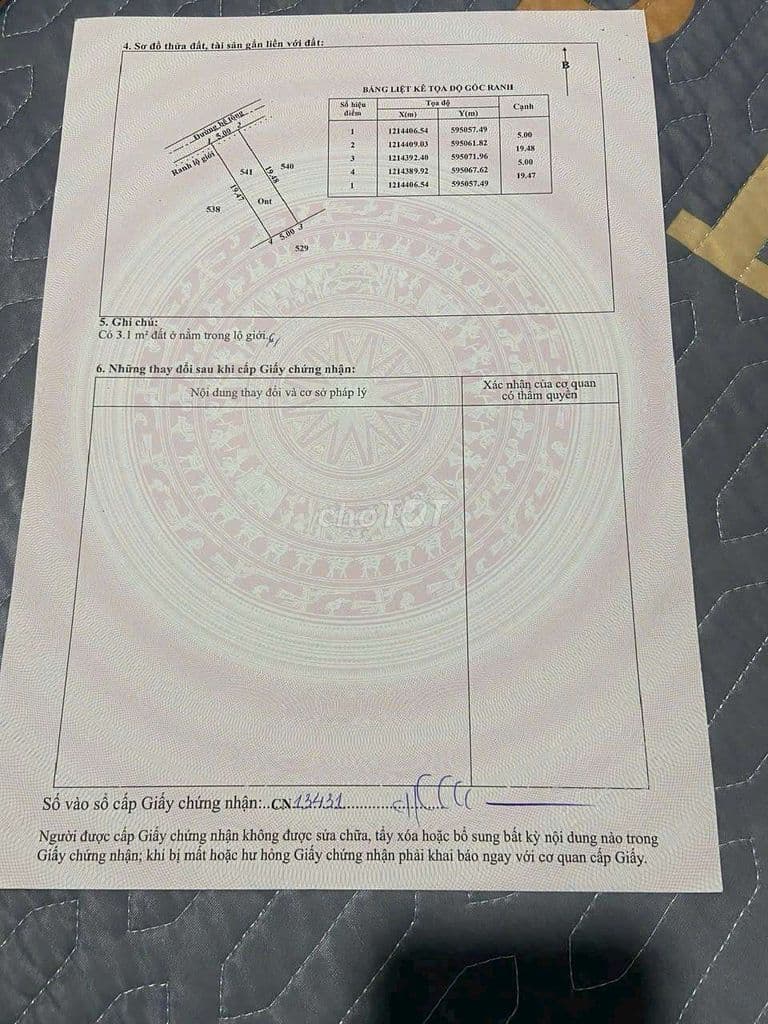 Đất thổ cư xã Bình mỹ 96m2 Sổ hồng riêng giá 1tyr450 - Ảnh 3