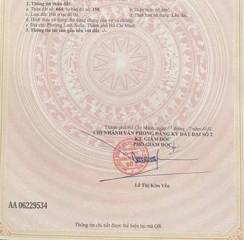 cần bán gấp lô đất Linh Xuân , Thủ Đức - Ảnh 2