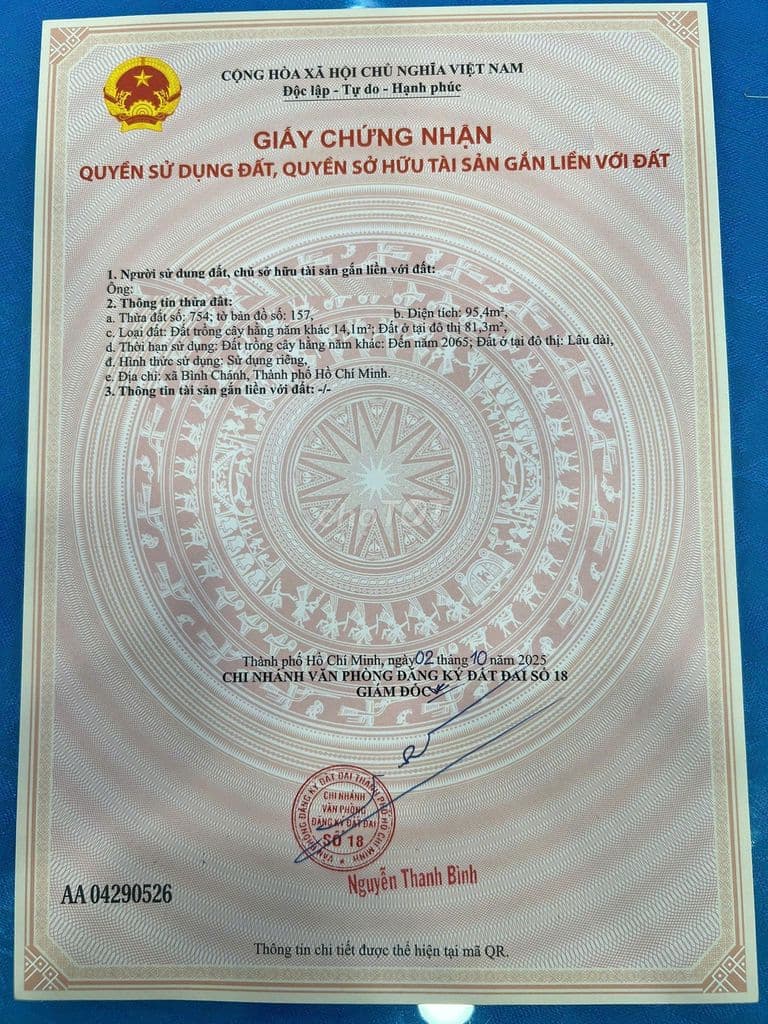 Đất nền An Phú Tây cũ, cho người dc đền bù QL1A, hẻm xe hơi - Ảnh 3