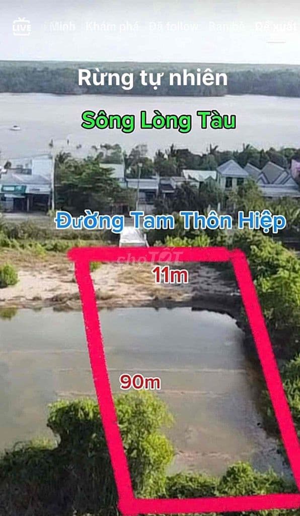 BÁN ĐẤT BÌNH KHÁNH HƯỚNG SÔNG RỪNG THOÁNG MÁT CÓ THỔ ( tam thôn hiệp c