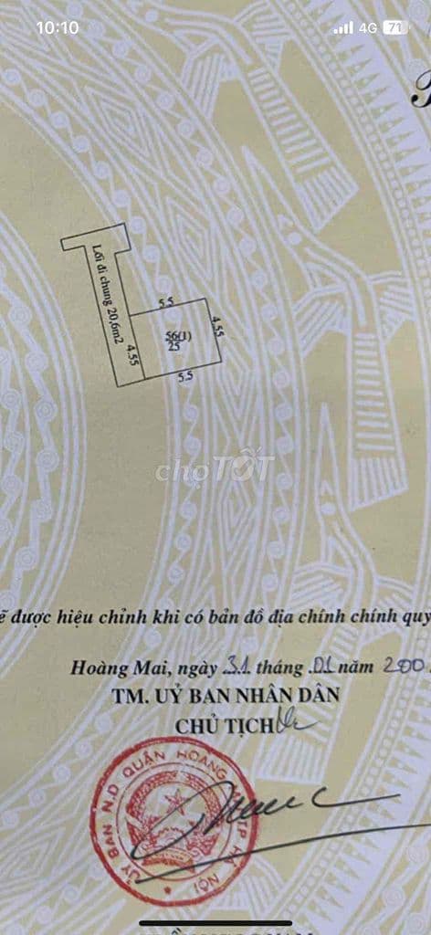 Bán nhà Tam Trinh oto đỗ cổng thửa đất vuông vắn 25m2